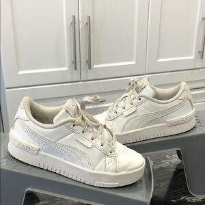 Puma Jada Kids Sneakers | Size CA 12 /US 12C / EU 29 | White Silver | Low-Top